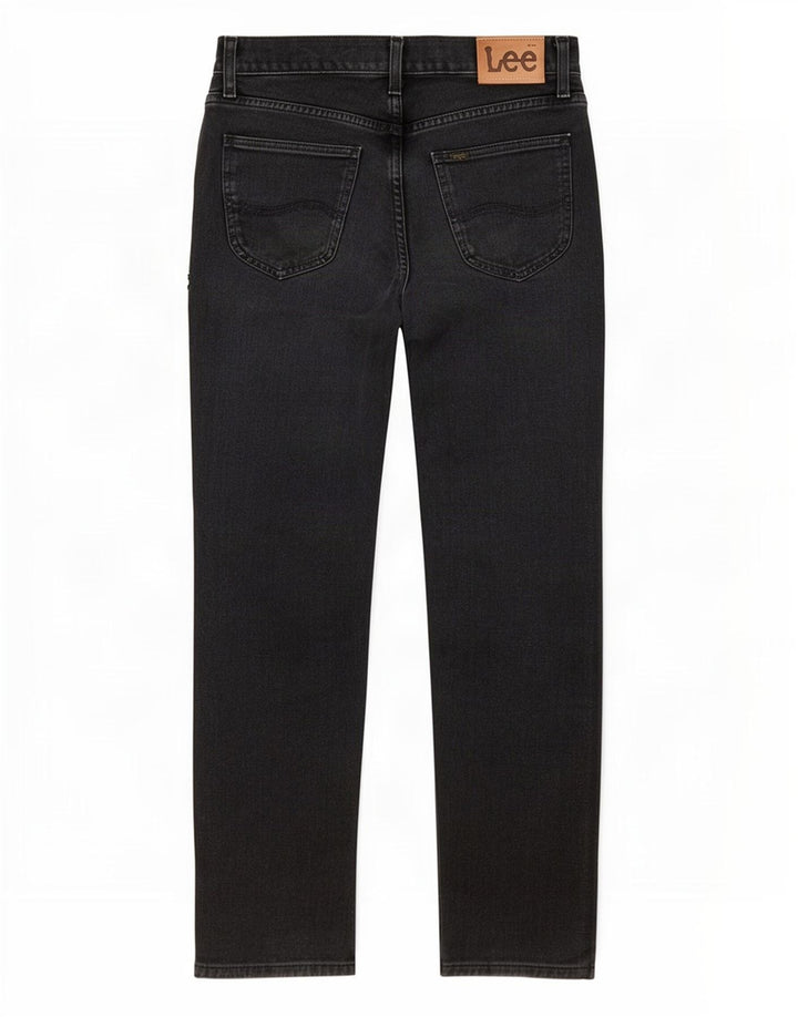 Vaqueros Rectos Lee Mujer W29 L34 Algodón Negro