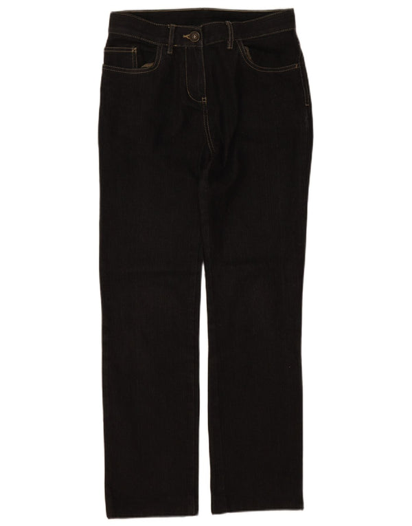 Marks & Spencer Vaqueros rectos para mujer UK 8 Small W26 L27 Algodón negro