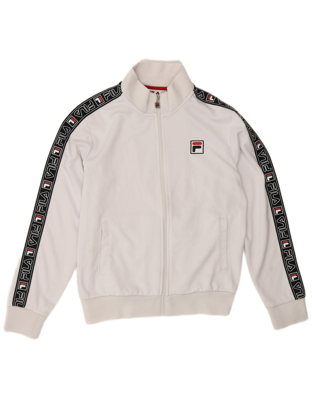 FILA Chaqueta de chándal con gráfico para mujer UK 40 Large White Colourblock