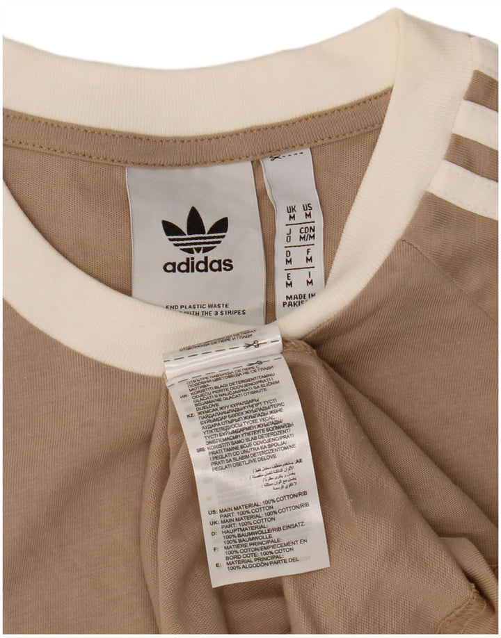 Camiseta Adidas Hombre Top Algodón Beige Medio