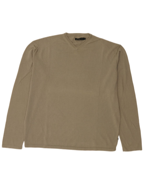 Dockers Suéter Caqui con Cuello en V para Hombre 2XL Caqui