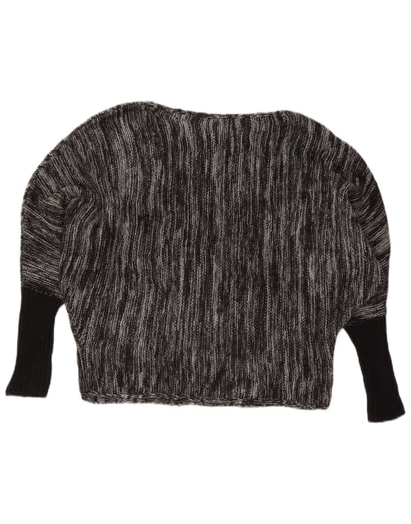 CALVIN KLEIN JEANS Jersey con cuello barco para mujer UK 6 XS Gris moteado