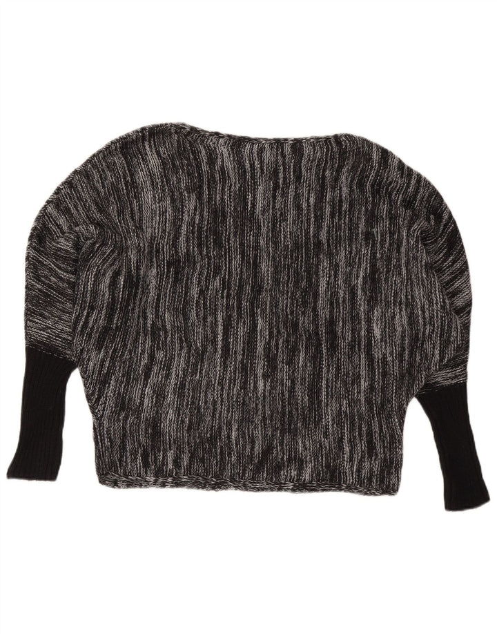 CALVIN KLEIN JEANS Jersey con cuello barco para mujer UK 6 XS Gris moteado