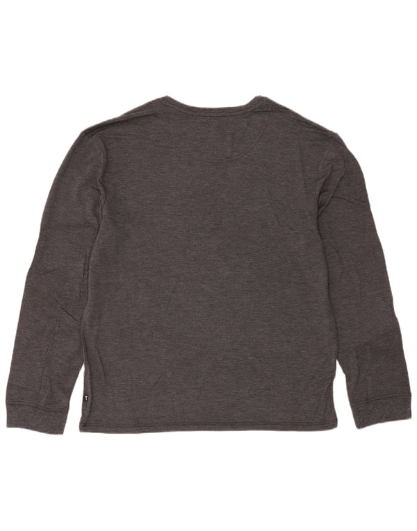 Top de hombre de manga larga de modal gris medio de Ted Baker