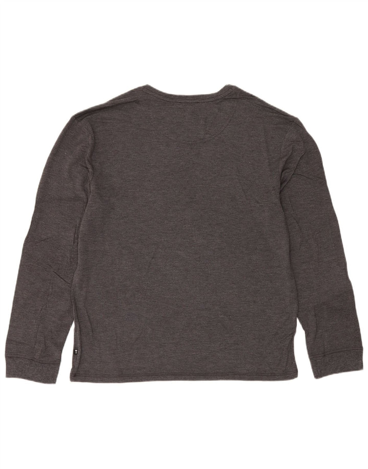 Top de hombre de manga larga de modal gris medio de Ted Baker