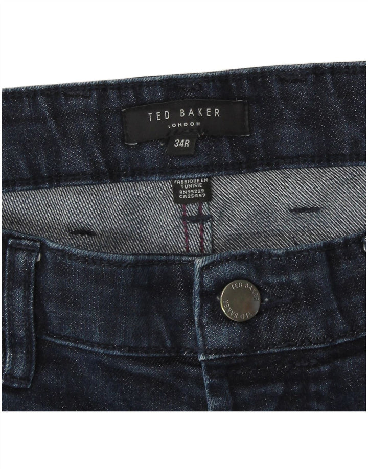 Vaqueros ajustados para hombre de Ted Baker W34 L32 Algodón azul marino