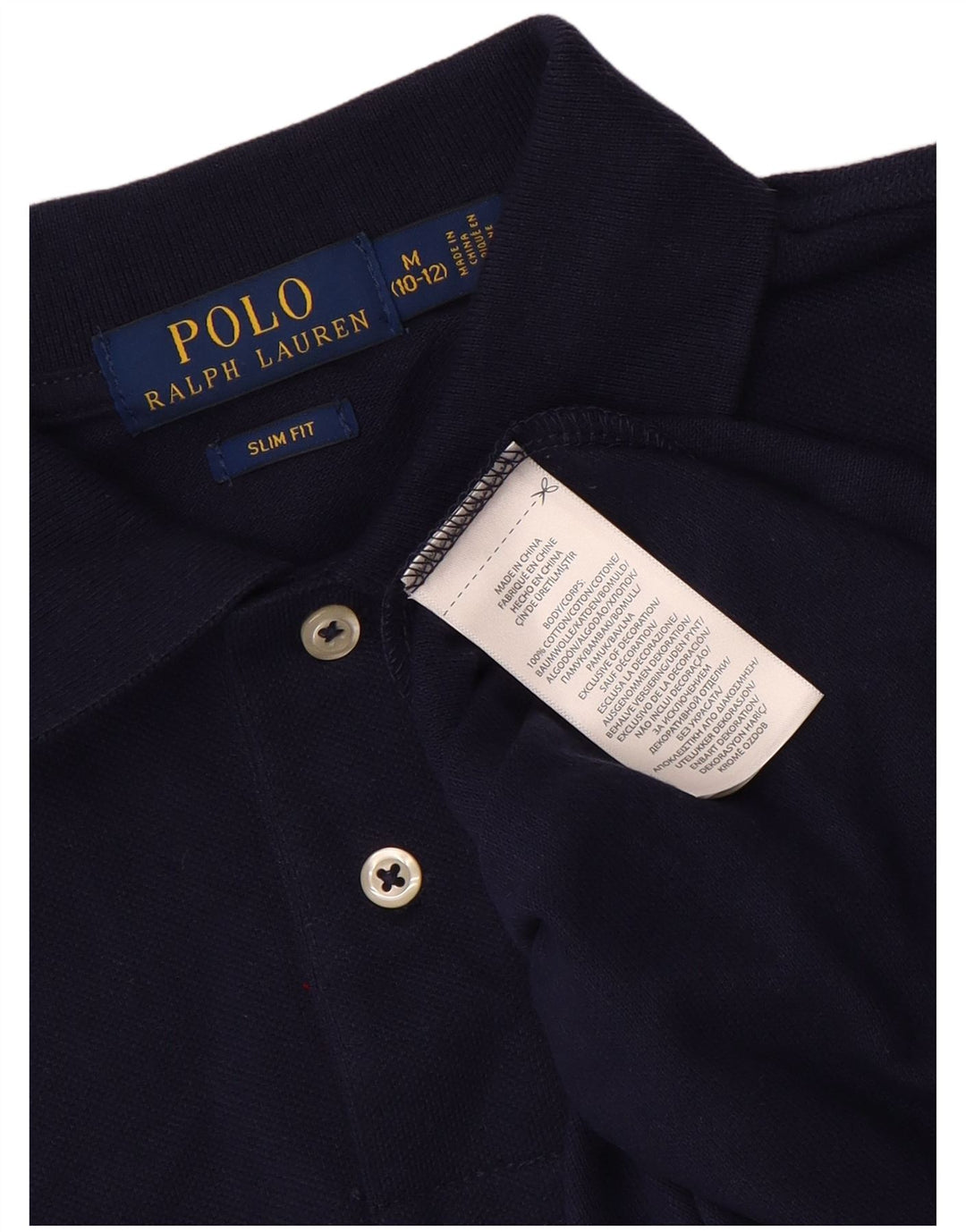 POLO RALPH LAUREN Polo ajustado para niño 10-11 años Azul marino mediano
