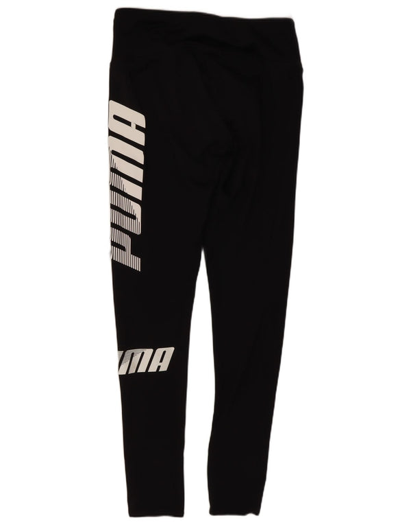 Puma Leggings gráficos para mujer UK 10 Small Poliéster negro