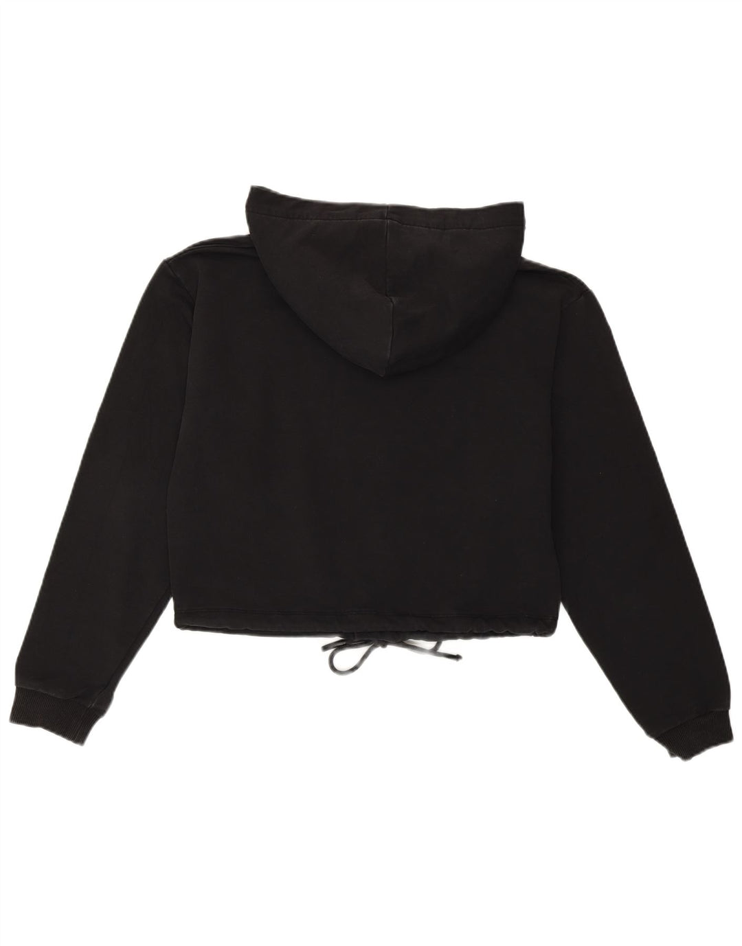 CALVIN KLEIN Jersey con capucha y gráfico corto para mujer UK 10 Small Black