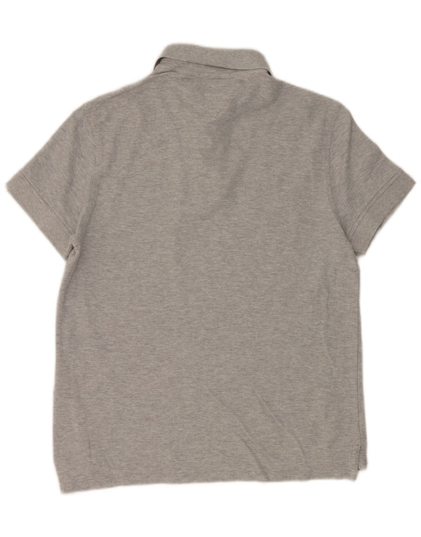 Polo Tommy Hilfiger de corte slim de algodón moteado en gris medio para hombre