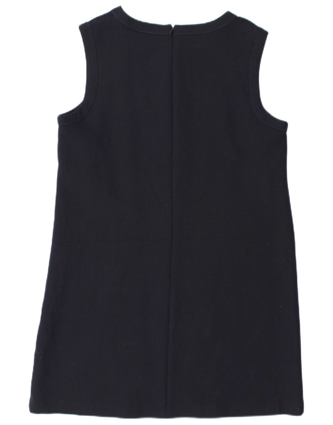 Zara Mujer Vestido Recto Sin Mangas ES 40 XL Poliéster Azul Marino