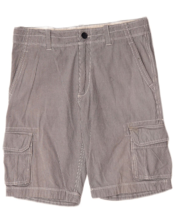 Crew Clothing Pantalones cortos cargo para hombre pequeños W29 Algodón gris a rayas