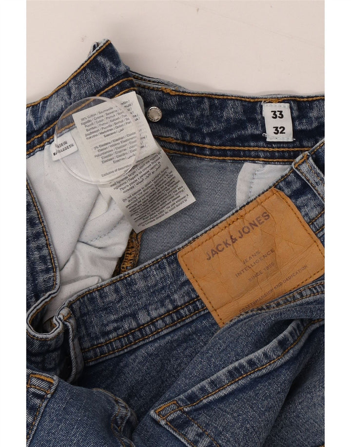 JACK & JONES Vaqueros ajustados para hombre W33 L32 Algodón azul