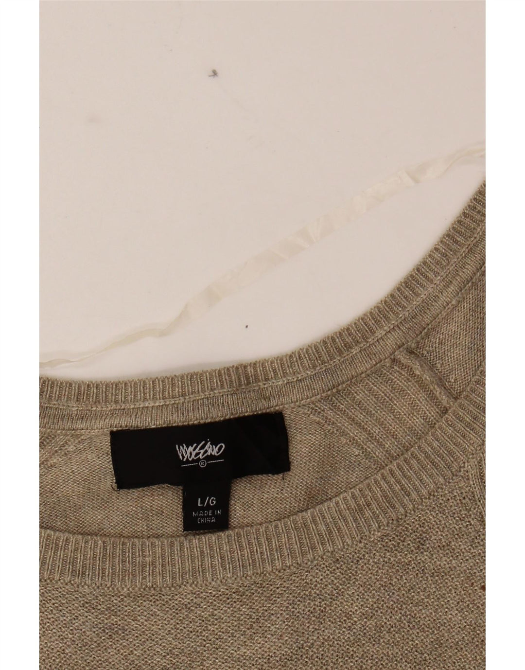 MOSSIMO Womens Jumper Dress UK 16 Large Beige Nylon Vintage Mossimo and Second-Hand Mossimo from Messina Hembry 