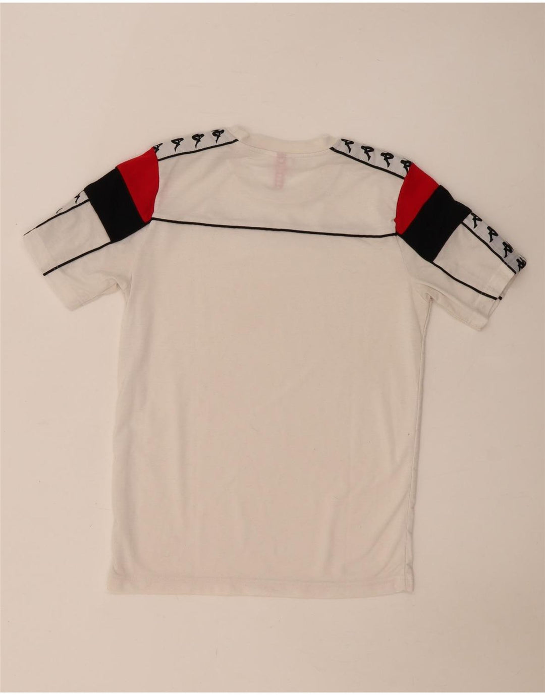 Kappa Hombre Camiseta Gráfica Top Medium Blanco Colorblock