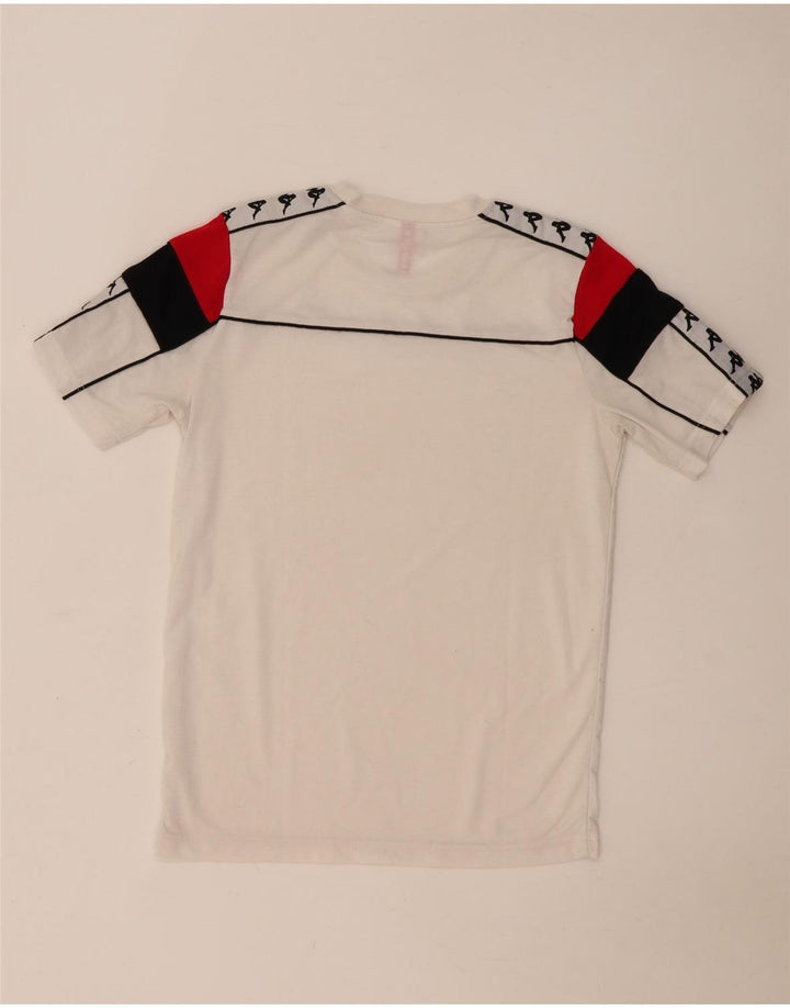 Kappa Hombre Camiseta Gráfica Top Medium Blanco Colorblock
