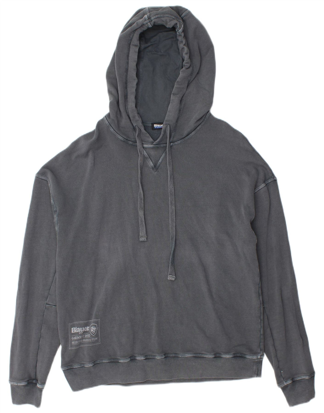 BLAUER Sudadera con Capucha para Hombre Jersey Pequeño Gris Algodón