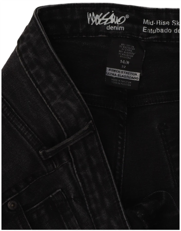 MOSSIMO Vaqueros ajustados elásticos para mujer US 14 Grande W32 L29 Negro