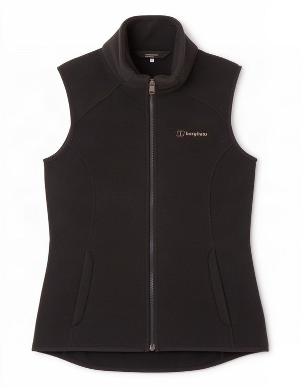 Berghaus Chaleco polar para mujer UK 10 Small Poliéster negro