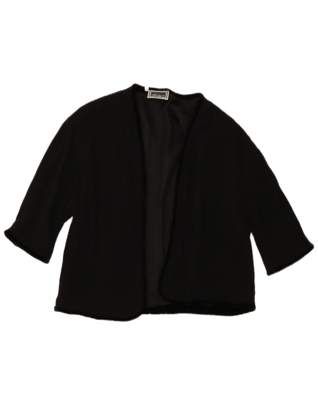 LUISA SPAGNOLI Chaqueta tipo blazer abierta para mujer IT 46 Grande Negro