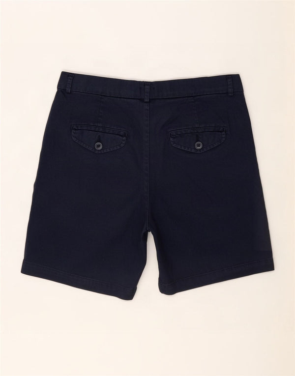 Benetton Pantalones Cortos Chinos Para Mujer UK 8 Small W28 Azul Marino Algodón