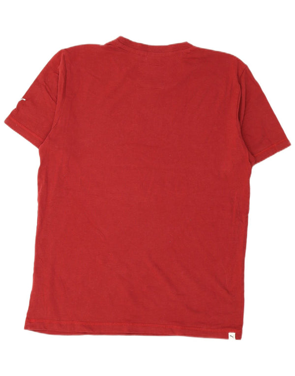 PUMA Camiseta gráfica para hombre Top Medium Red Cotton