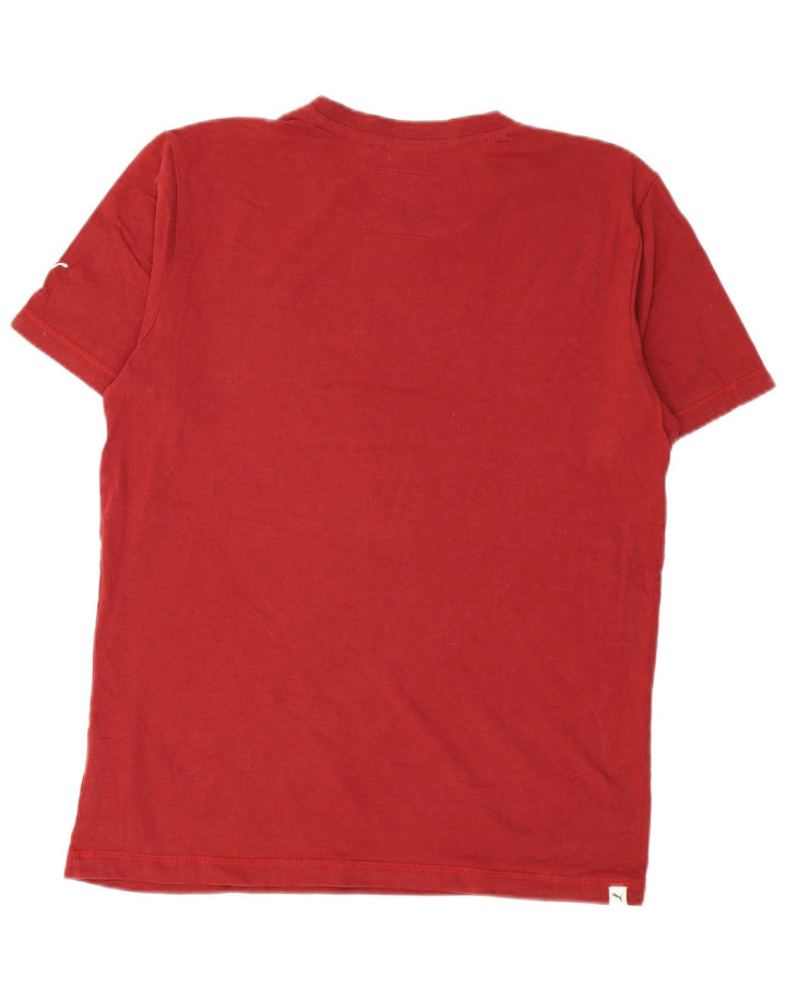 PUMA Camiseta gráfica para hombre Top Medium Red Cotton