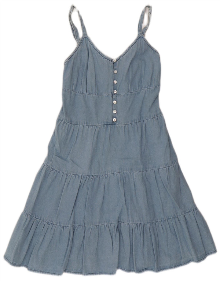 Lipsy Vestido de verano para mujer UK 8 Small Azul Algodón