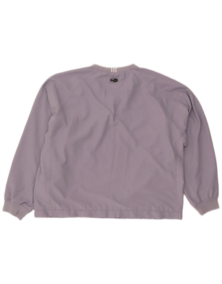 ADIDAS Mujer Climashell Jersey Chándal Top UK 16 Grande Púrpura