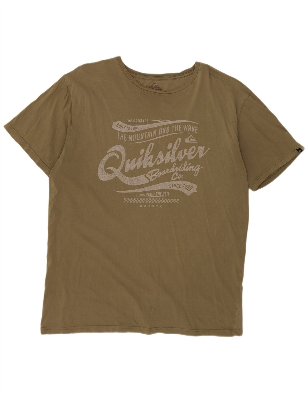 QUIKSILVER Camiseta gráfica para hombre Top 2XL Algodón caqui