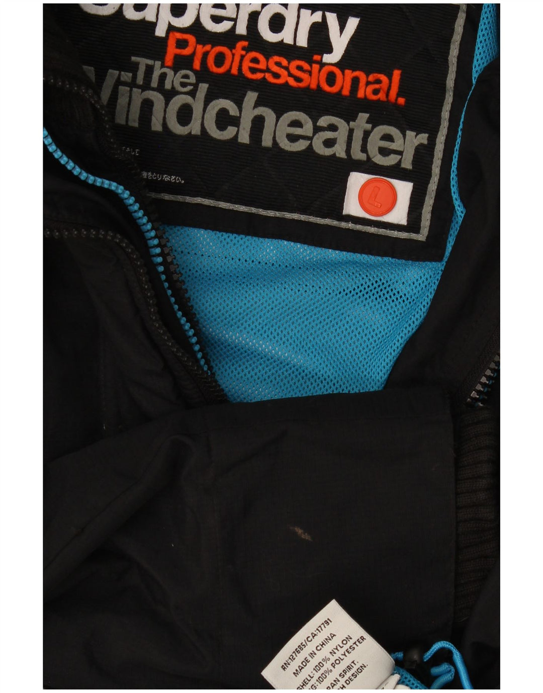 Superdry Chaqueta Cortavientos The Windcheater para Mujer UK 46 Large Nylon Negro