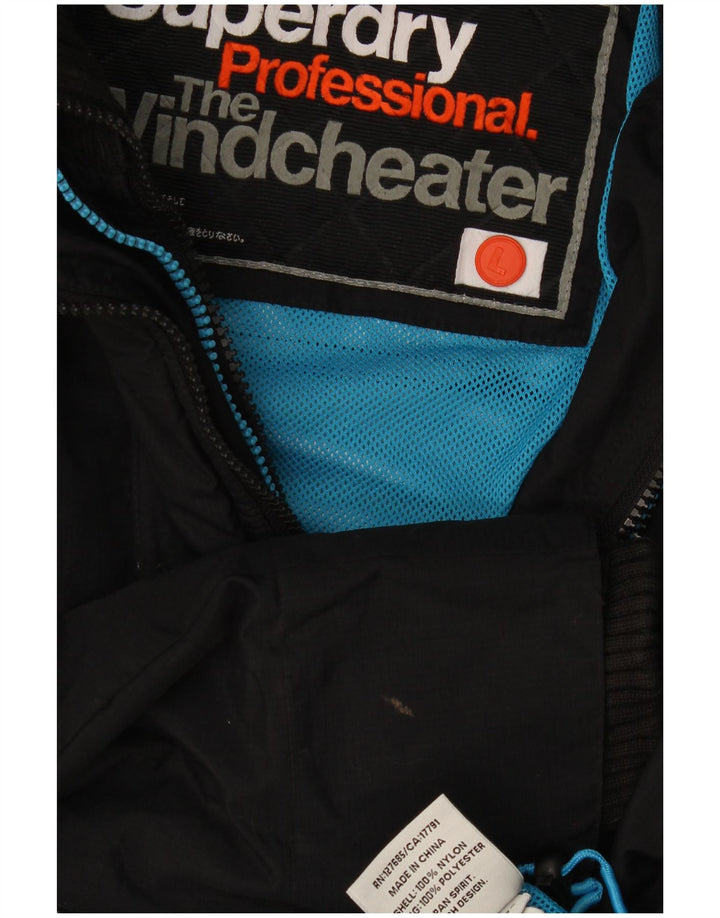 Superdry Chaqueta Cortavientos The Windcheater para Mujer UK 46 Large Nylon Negro