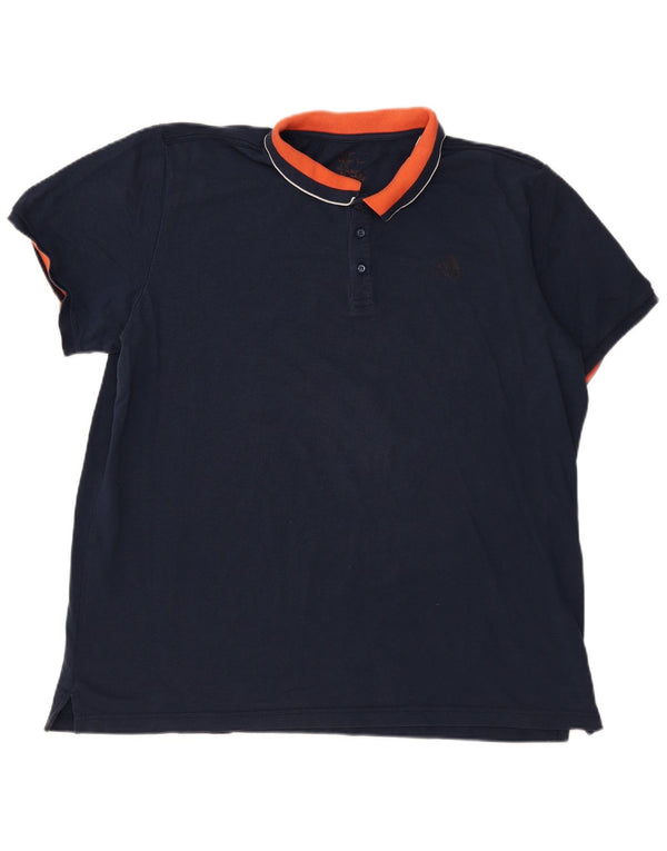 Polo ADIDAS para hombre 2XL Azul marino Colorblock Algodón