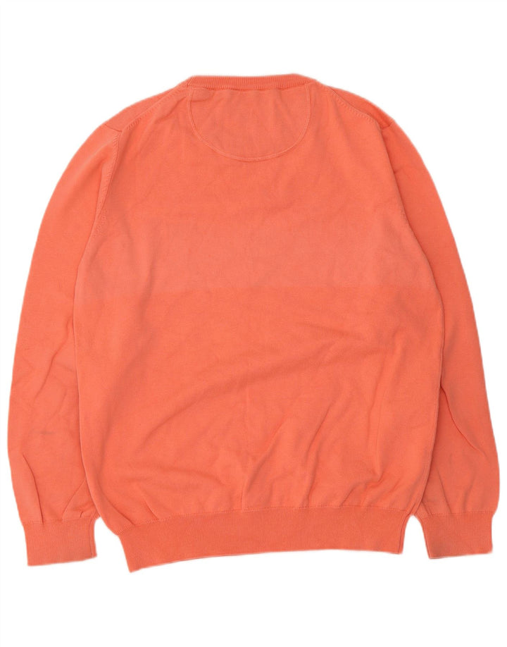 Gant Jersey de cuello redondo para hombre de algodón naranja medio