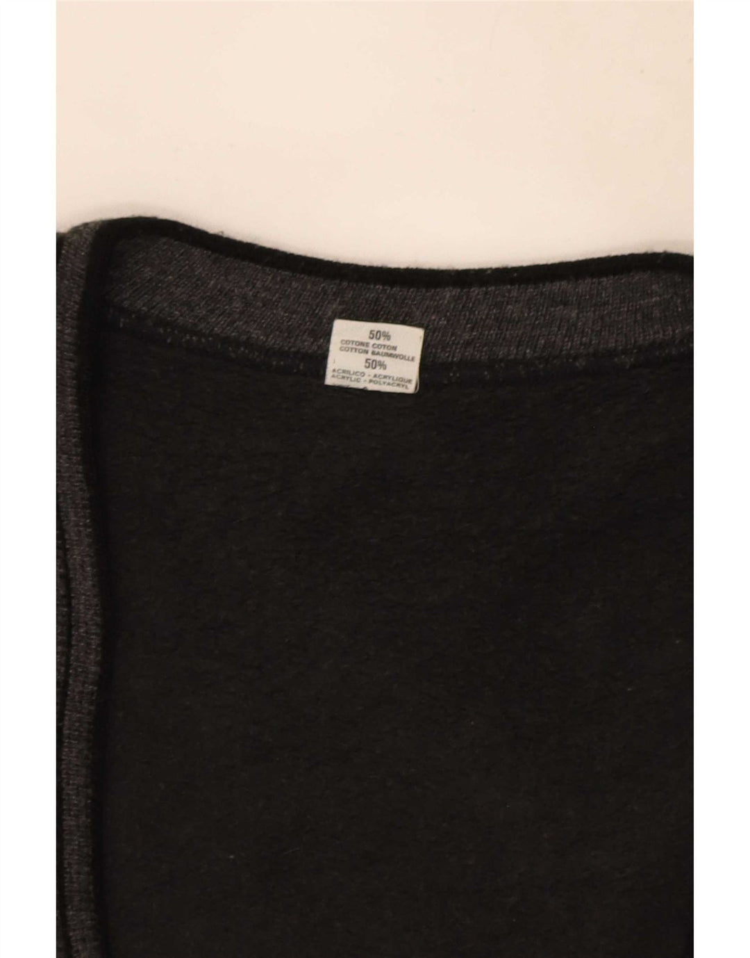 Vintage hombres Cardigan suéter XL algodón gris