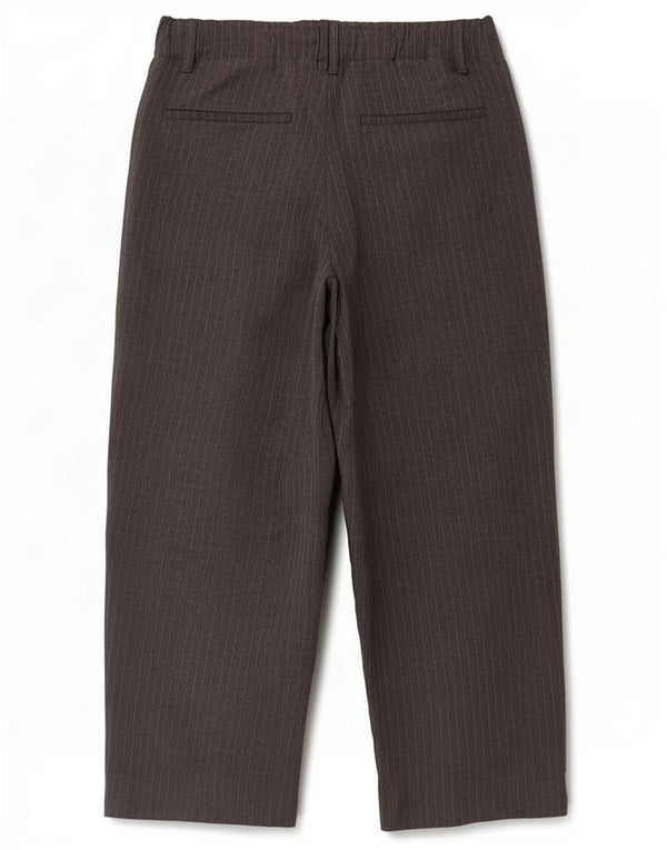 Zara Mujer Pantalones Cortos De Cintura Alta Pequeño W26 L25 Gris Pinstripe