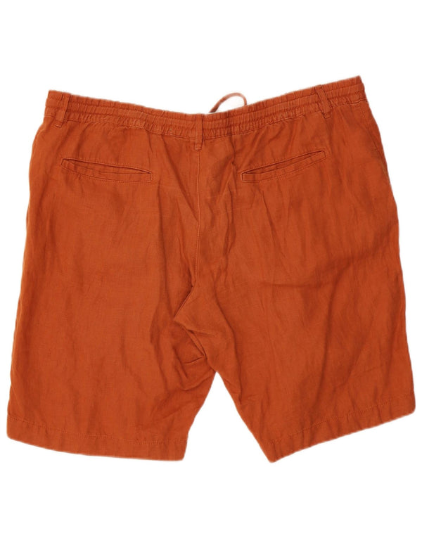 Pantalones cortos chinos Benetton para hombre IT 56 3XL W44 Lino marrón