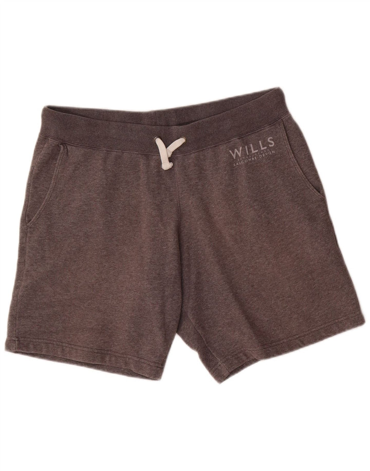 Jack Wills Shorts deportivos con gráficos para hombre de algodón gris medio