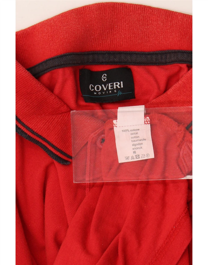 Polo Coveri Hombre Algodón Rojo Medio