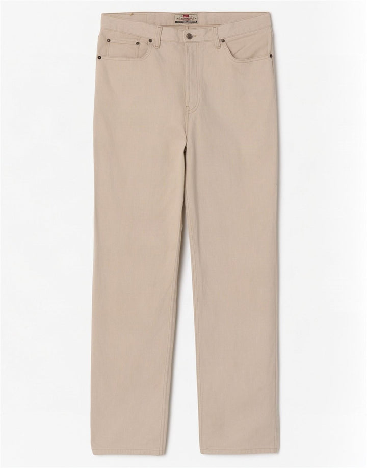 Vaqueros rectos Levi's para hombre W36 L34 Algodón beige