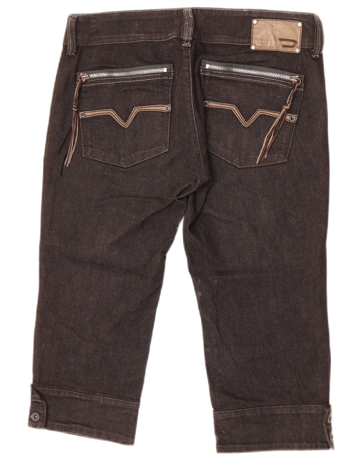 Diesel Bermudas Vaqueras Mujer W30 Algodón Marrón Medio