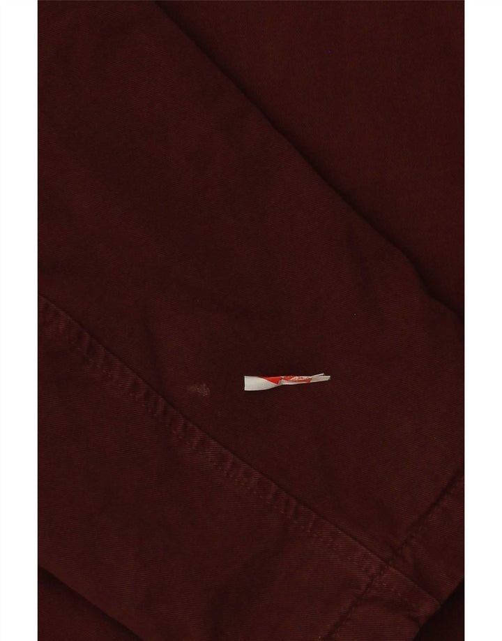 Zara Mens Bomber Jacket UK 40 Grande Algodón Borgoña