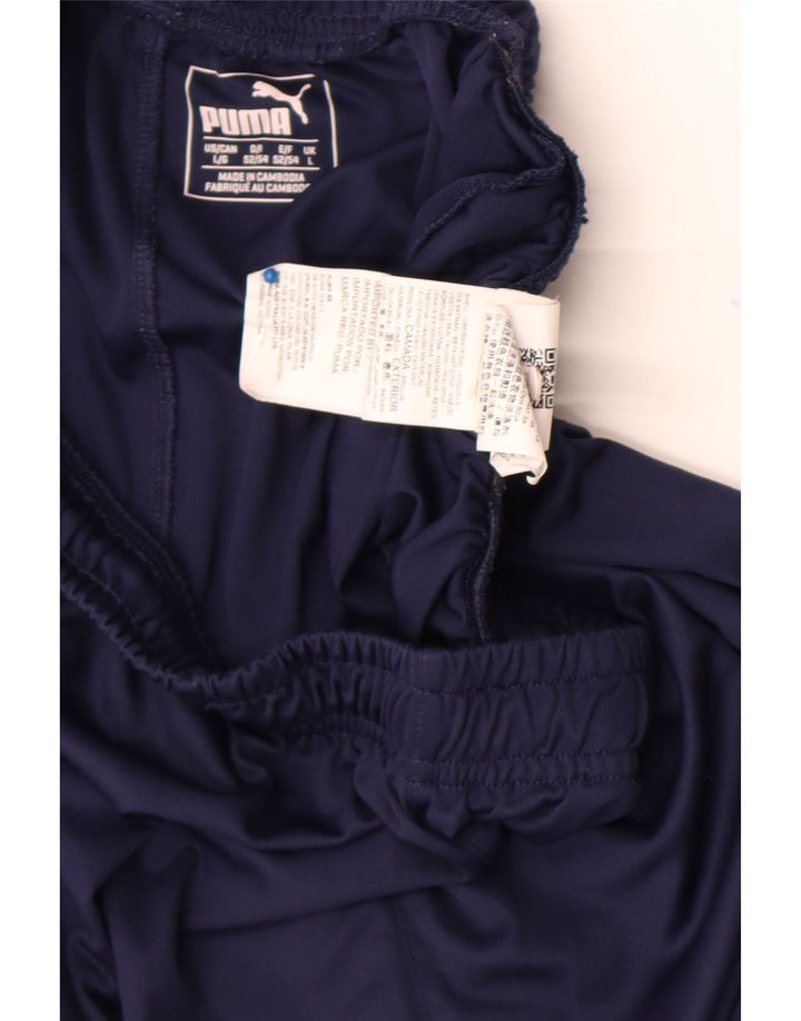 Puma Pantalones cortos deportivos para hombre grande poliéster azul marino