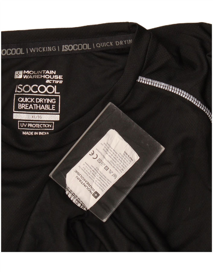 Mountain Warehouse Camiseta IsoCool para hombre Top XL Poliéster negro
