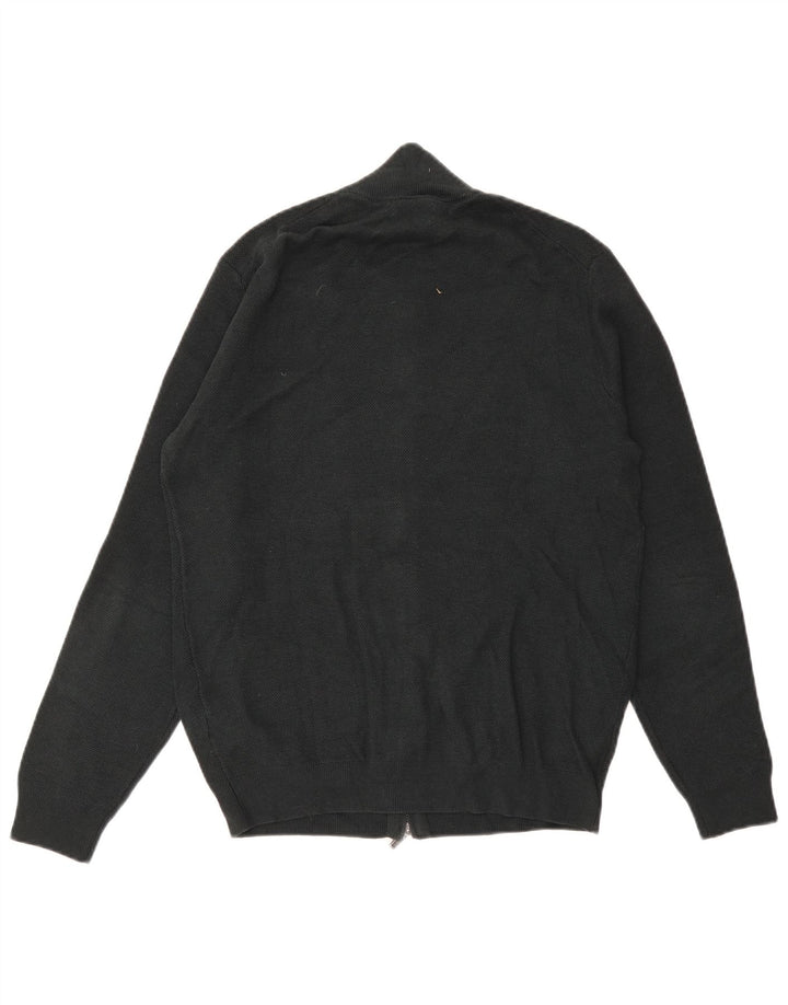 Massimo Dutti Jersey Cárdigan Hombre Algodón Verde Medio