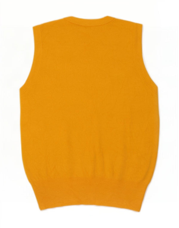 Zara Mujer Chaleco Sin Mangas UK 12 Viscosa Amarilla Mediana