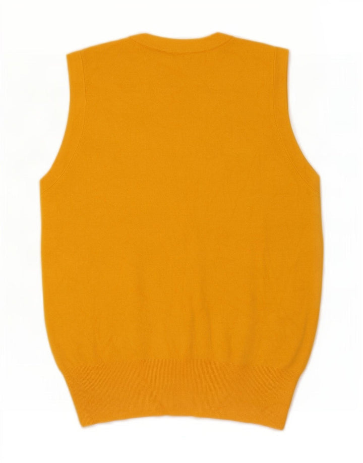 Zara Mujer Chaleco Sin Mangas UK 12 Viscosa Amarilla Mediana