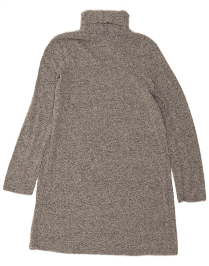 Zara Mujer Vestido Jersey Extragrande UK 40 Pequeño Poliéster Gris