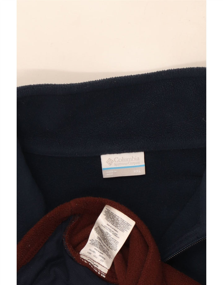 Columbia Chaqueta polar para hombre UK 44 2XL Granate Colorblock Poliéster