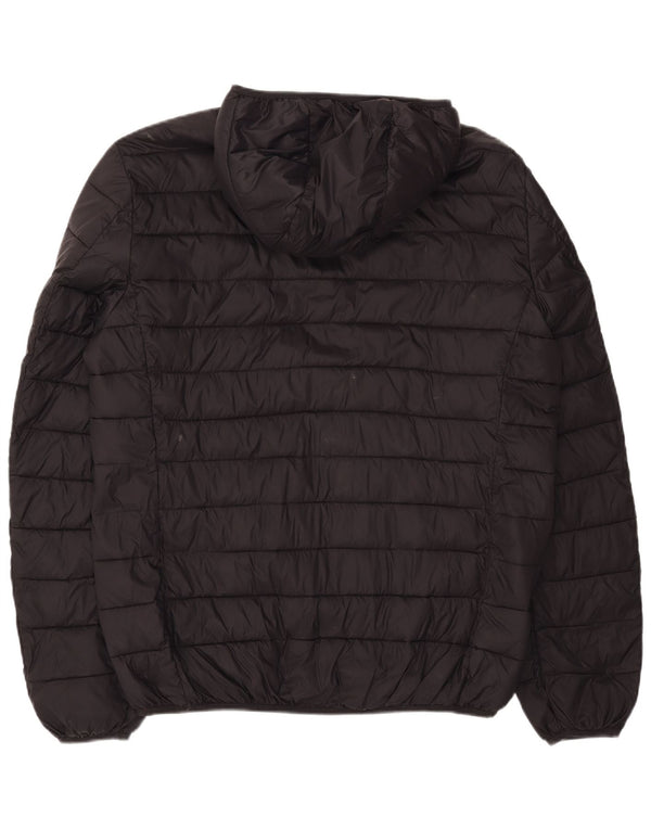 Kappa Chaqueta acolchada con capucha para hombre UK 44 2XL Poliamida negra